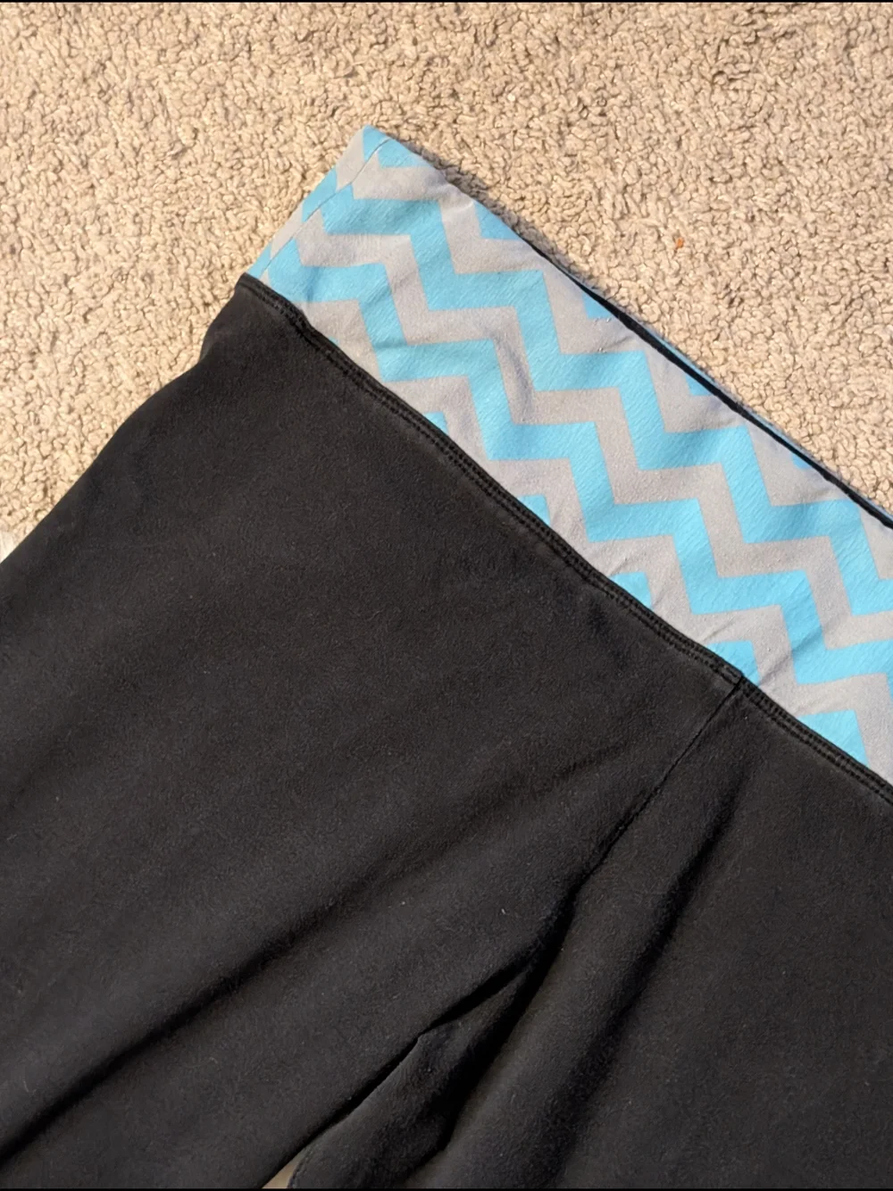 Victoria's Secret PINK Logo Yoga Stretch Pants Black Wide Waistband Size Large - Picture 5 of 11